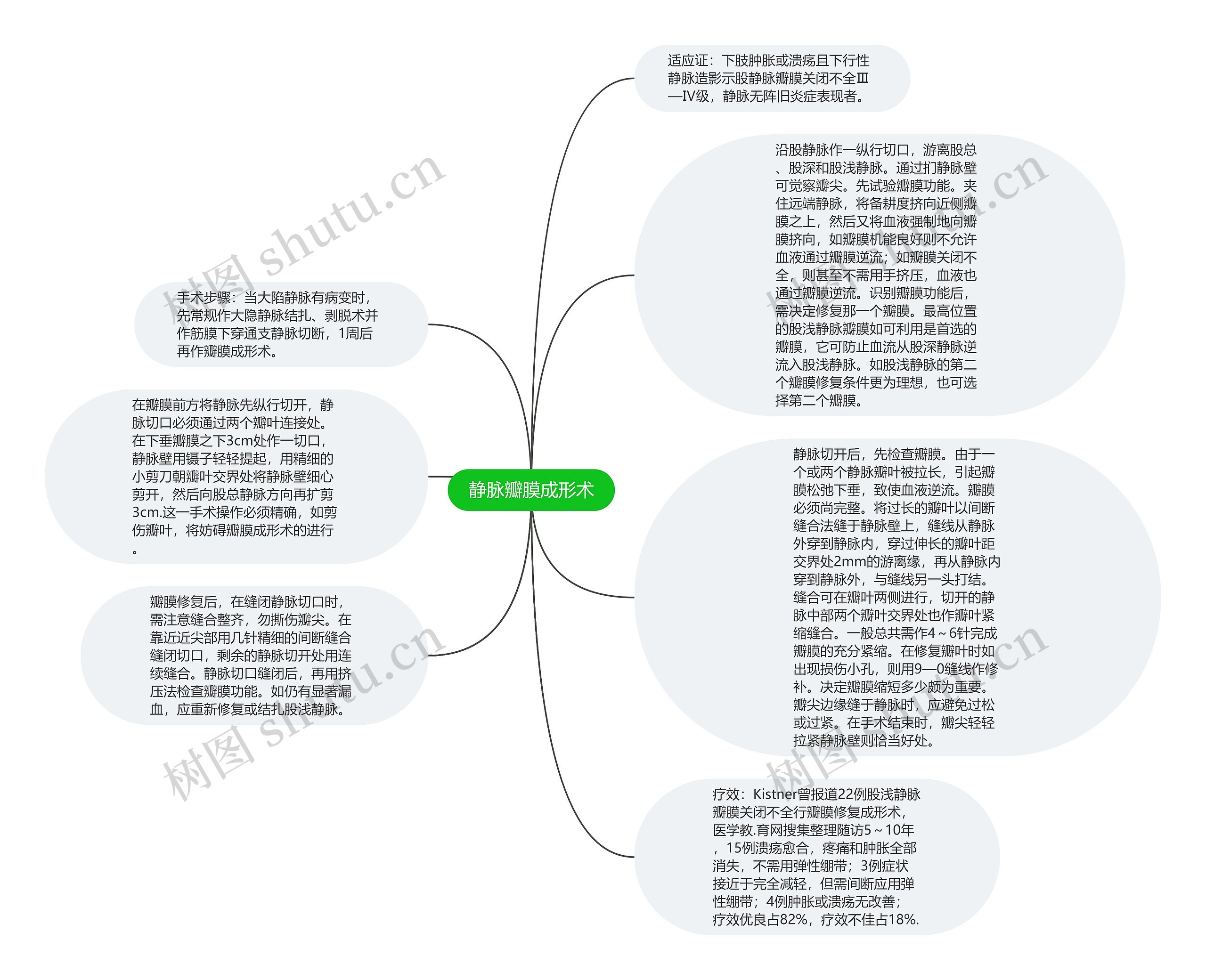 静脉瓣膜成形术思维导图