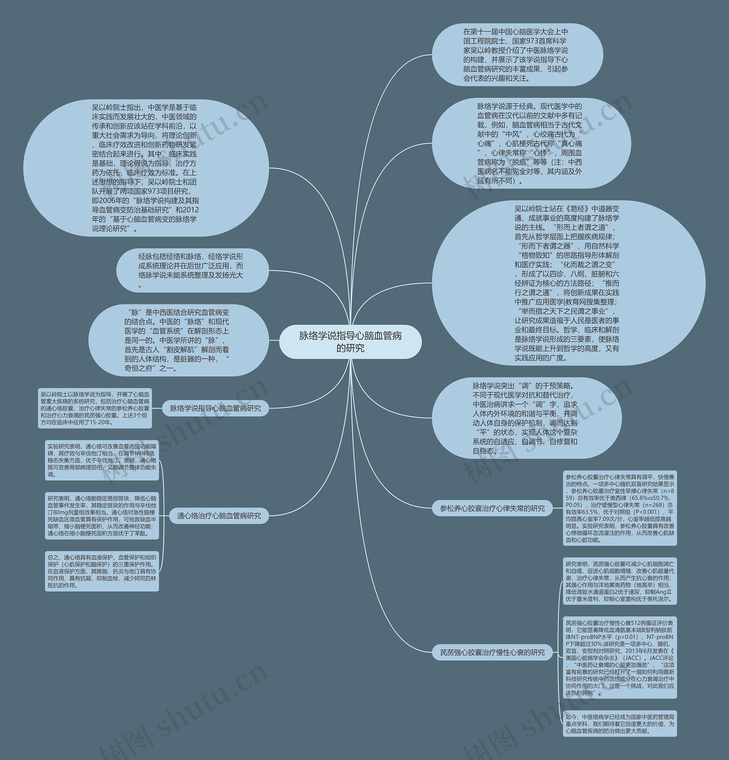 脉络学说指导心脑血管病的研究思维导图