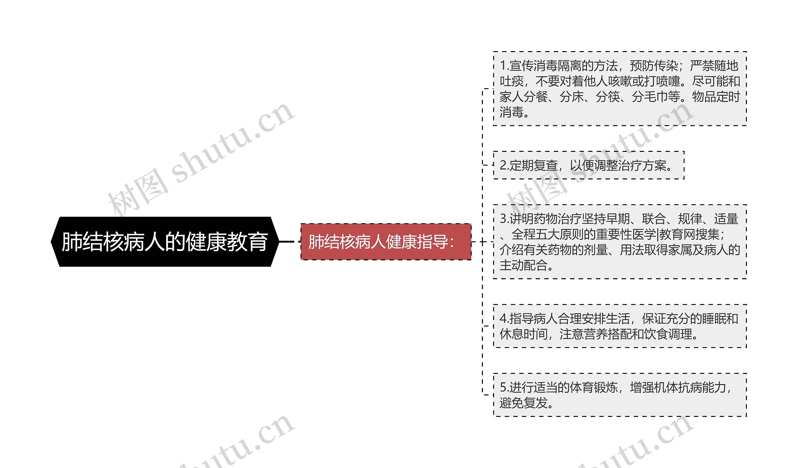 肺结核病人的健康教育思维导图