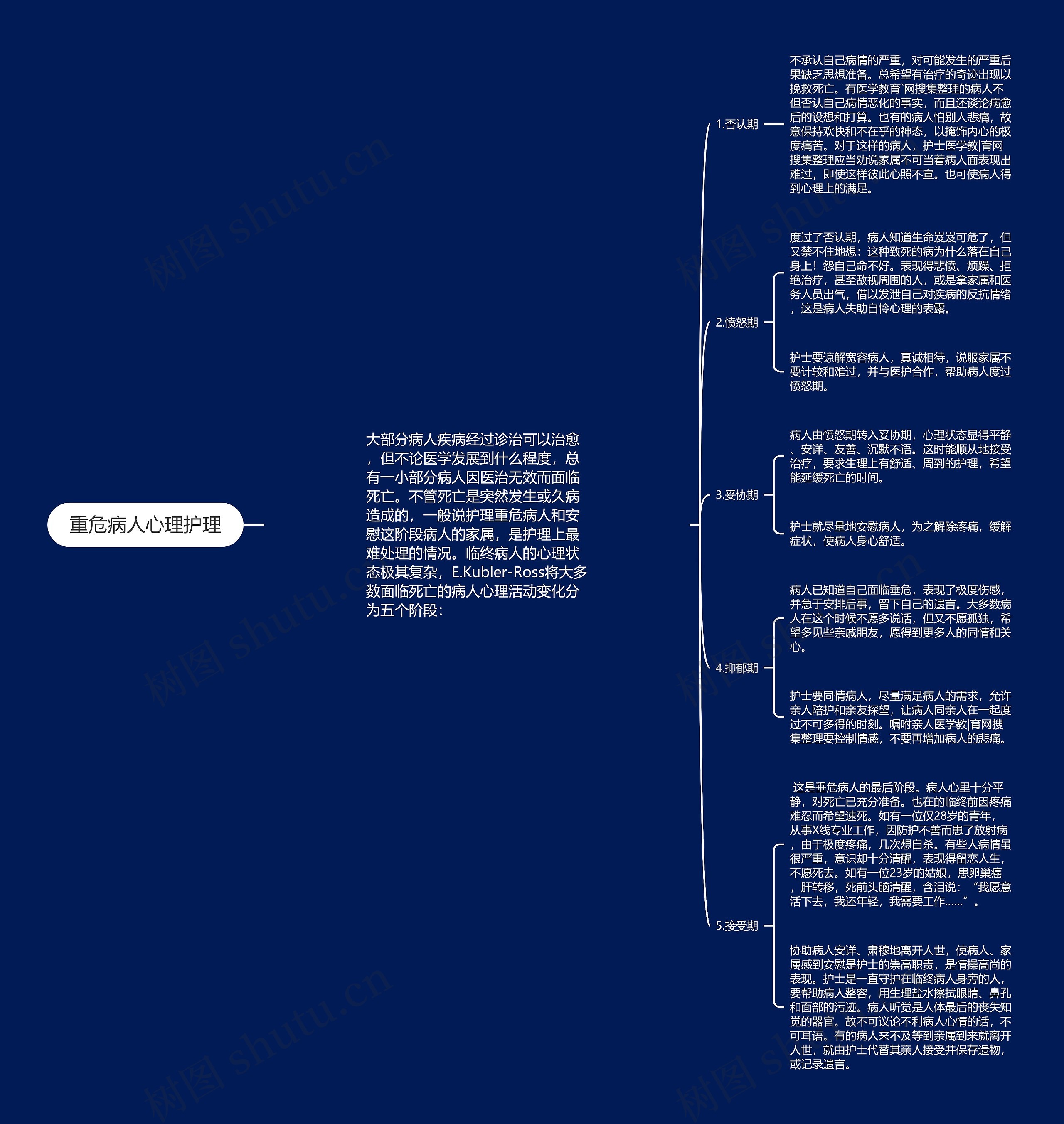 重危病人心理护理思维导图