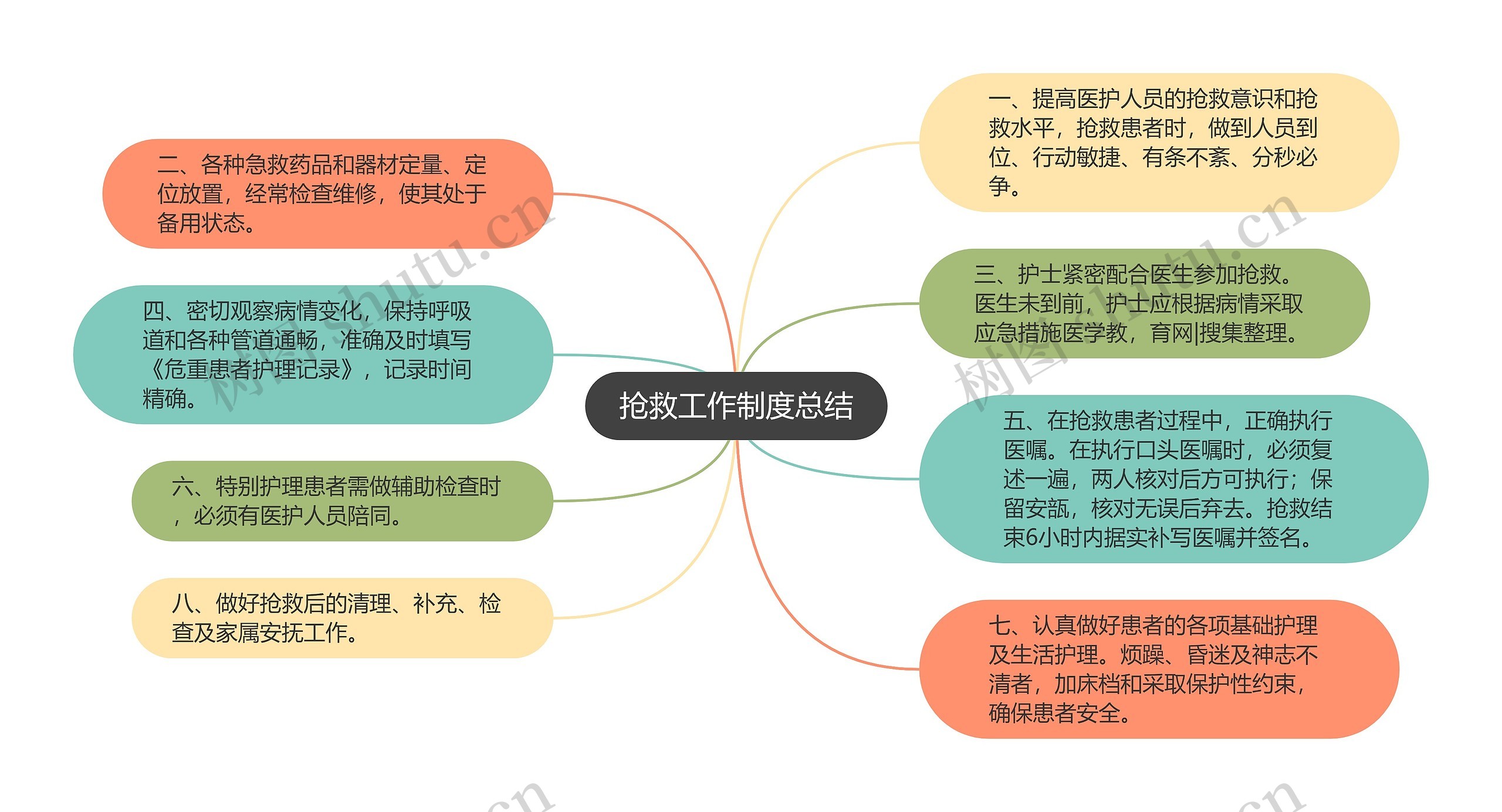 抢救工作制度总结思维导图