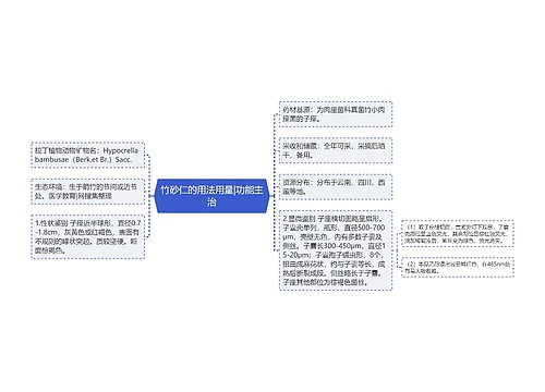 竹砂仁的用法用量|功能主治