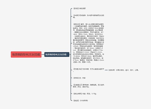 地灵根的性味|主治|功能