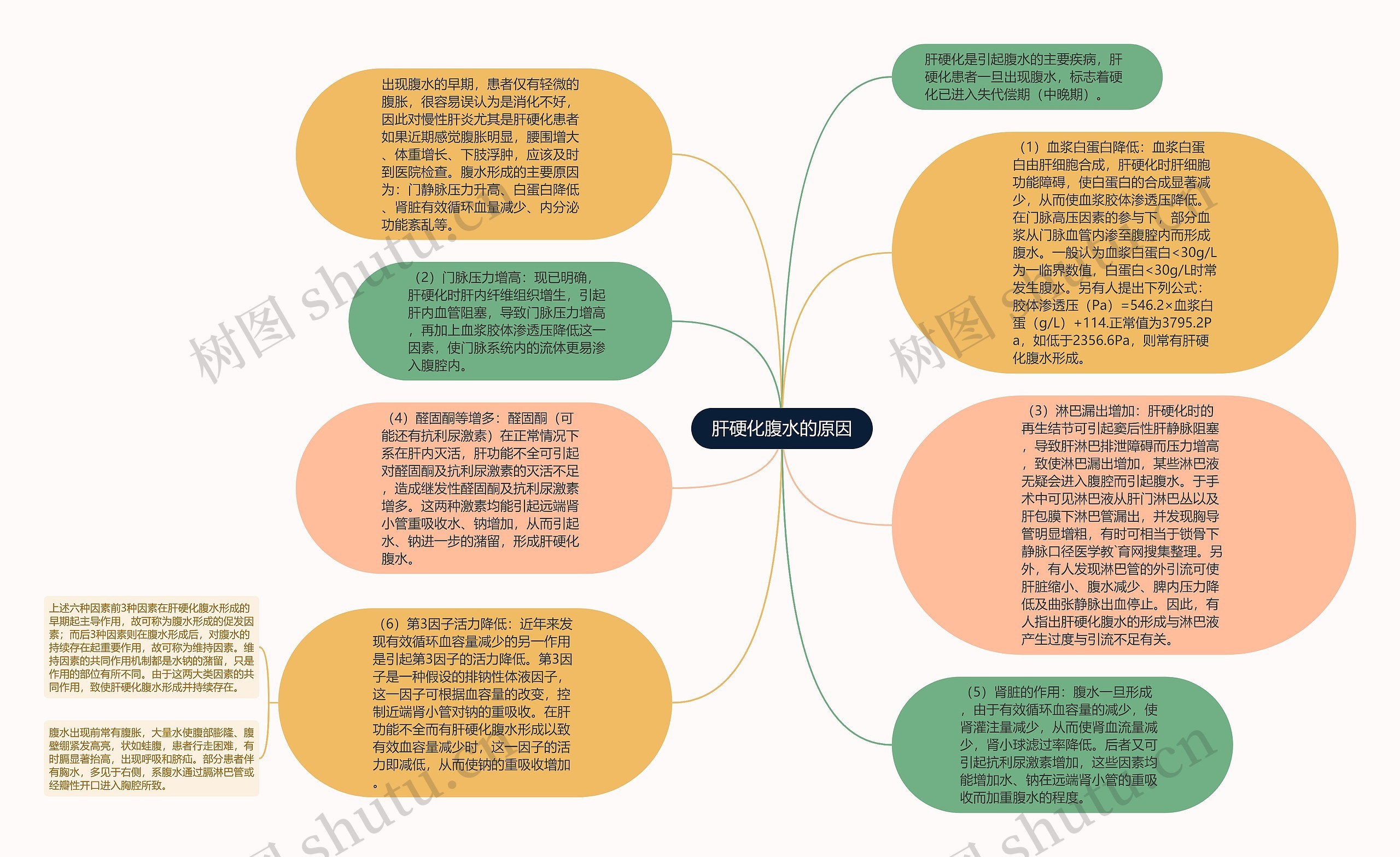 肝硬化腹水的原因思维导图