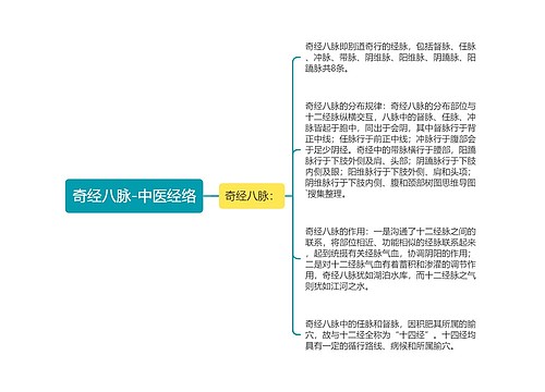 奇经八脉-中医经络