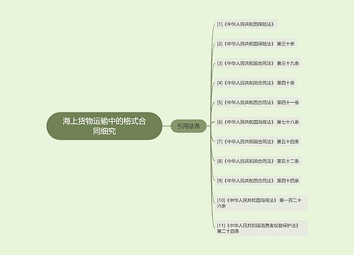 海上货物运输中的格式合同细究