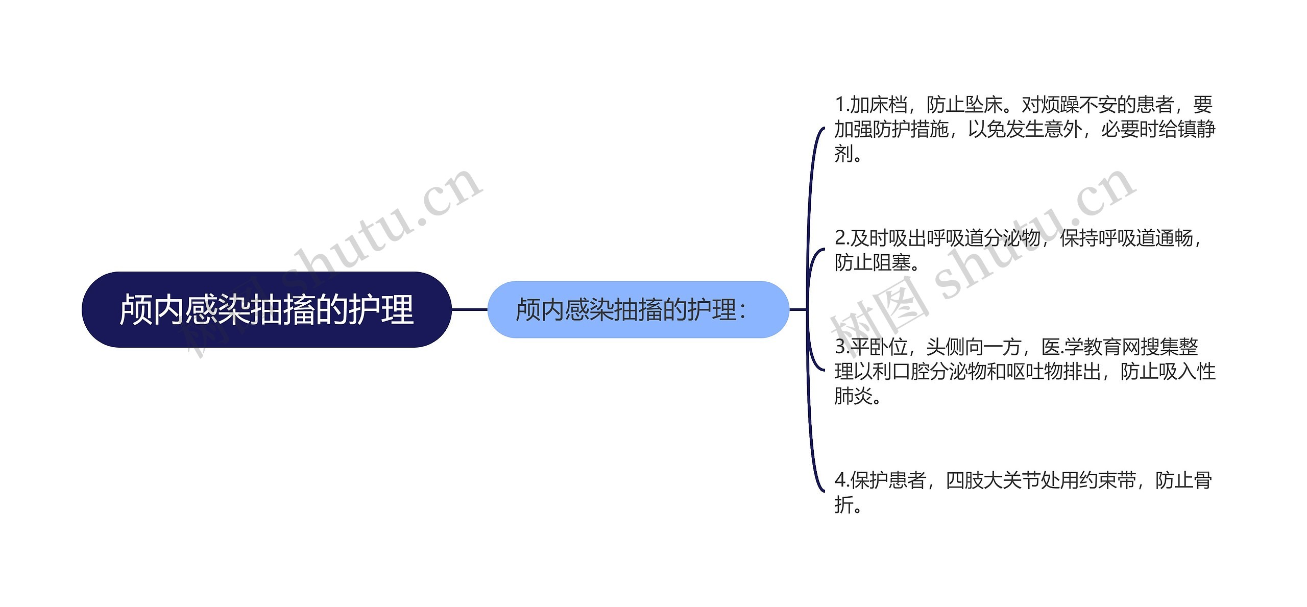 颅内感染抽搐的护理思维导图