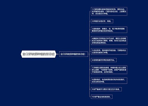 全口牙缺损种植的禁忌症