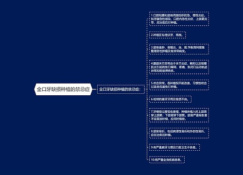 全口牙缺损种植的禁忌症