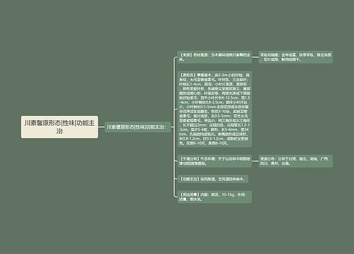 川素馨原形态|性味|功能主治