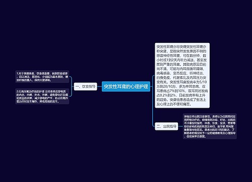 突发性耳聋的心理护理