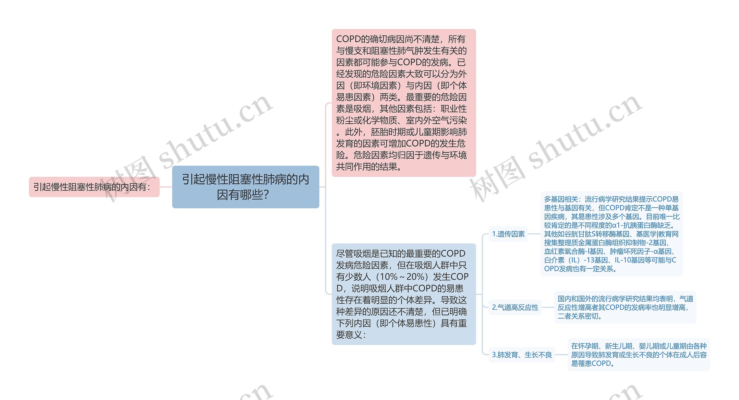 引起慢性阻塞性肺病的内因有哪些？