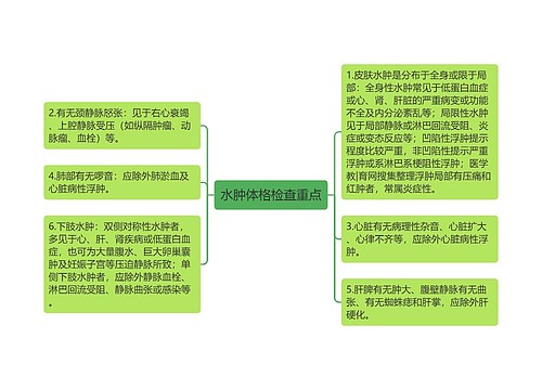 水肿体格检查重点