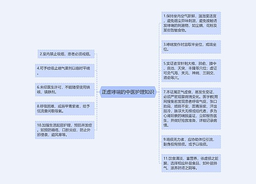 正虚哮喘的中医护理知识