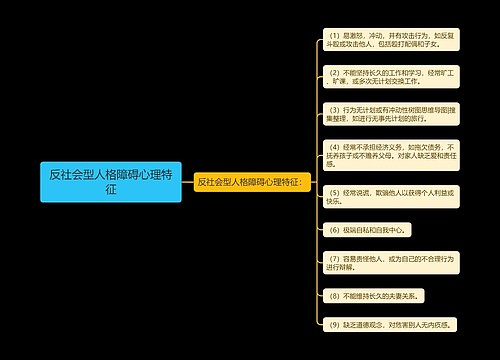 反社会型人格障碍心理特征