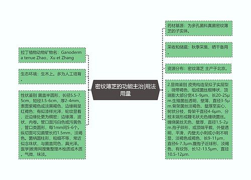 密纹薄芝的功能主治|用法用量