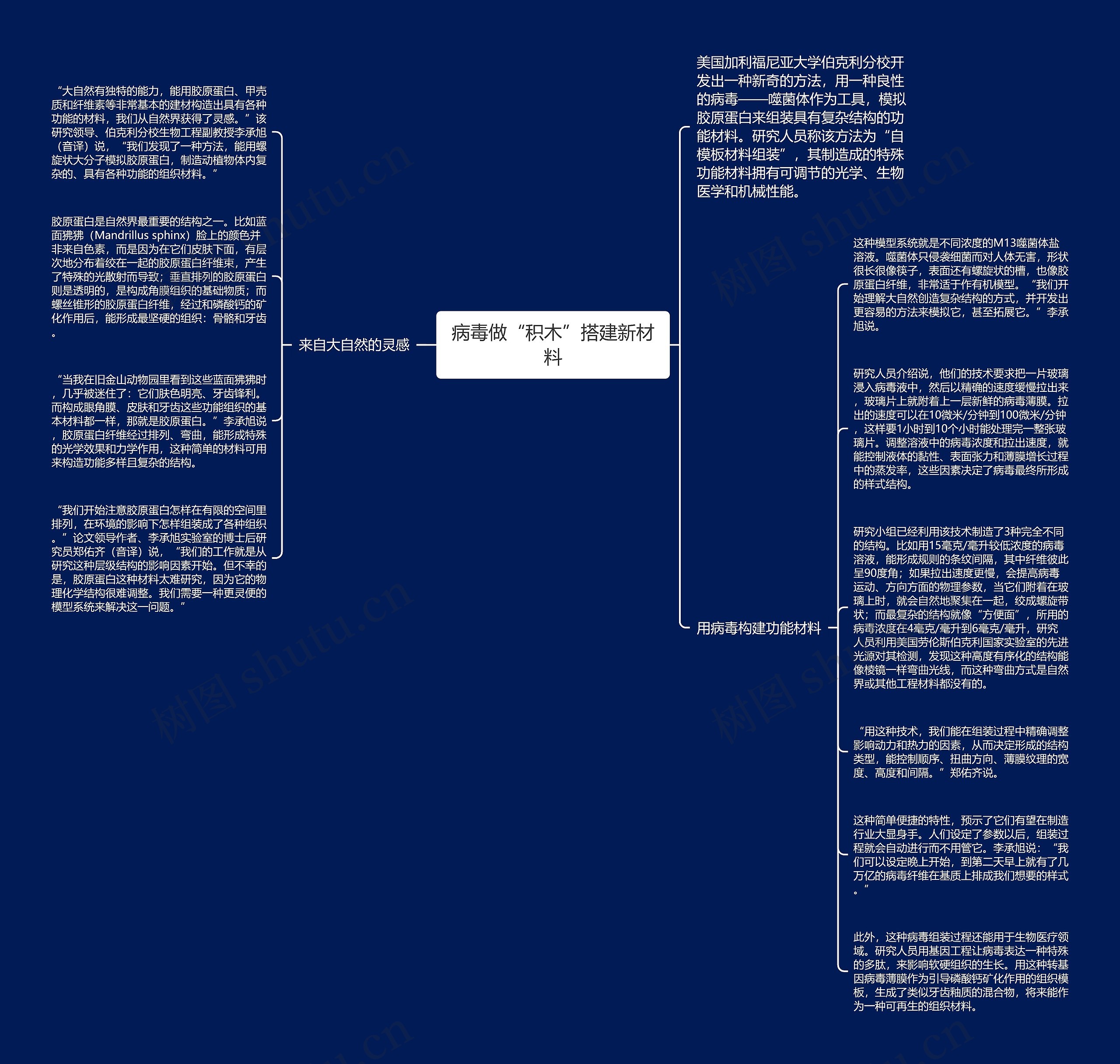 病毒做“积木”搭建新材料思维导图