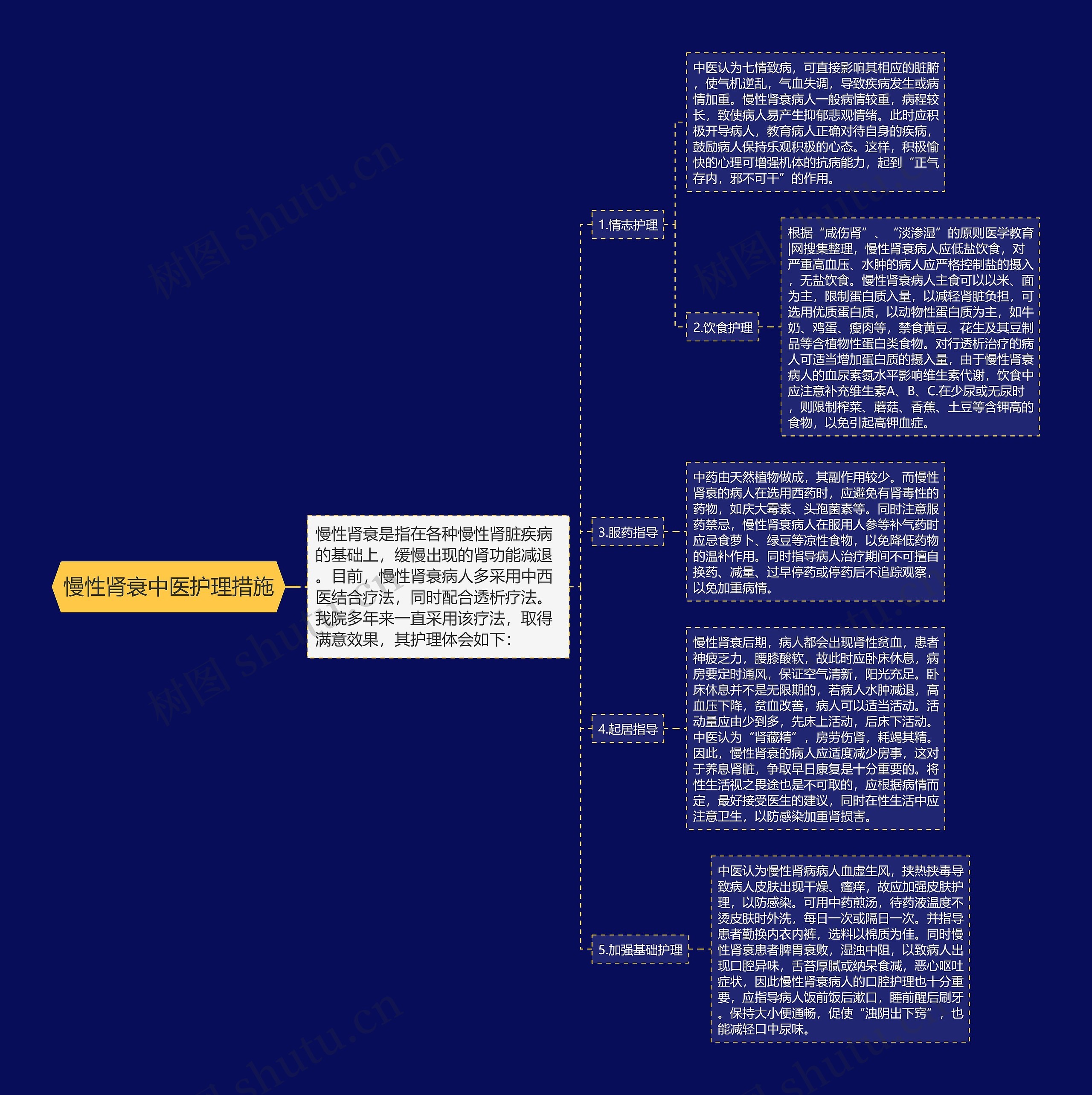 慢性肾衰中医护理措施思维导图