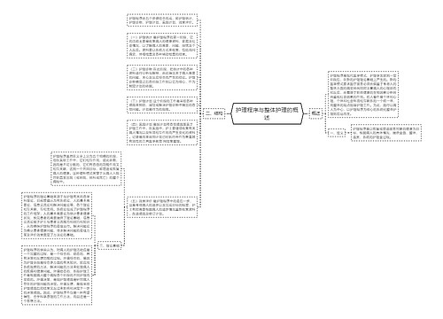 护理程序与整体护理的概述