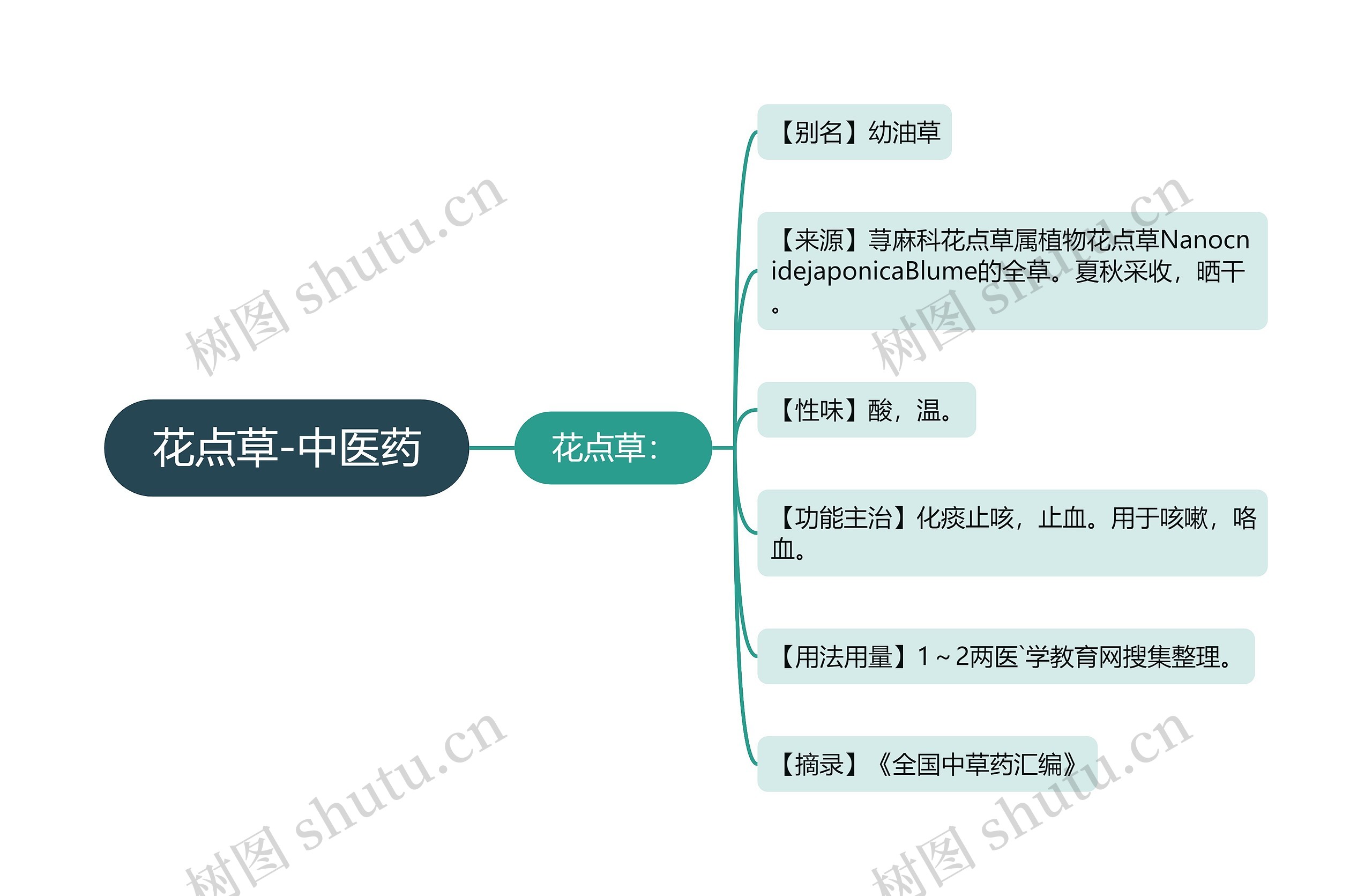 花点草-中医药思维导图