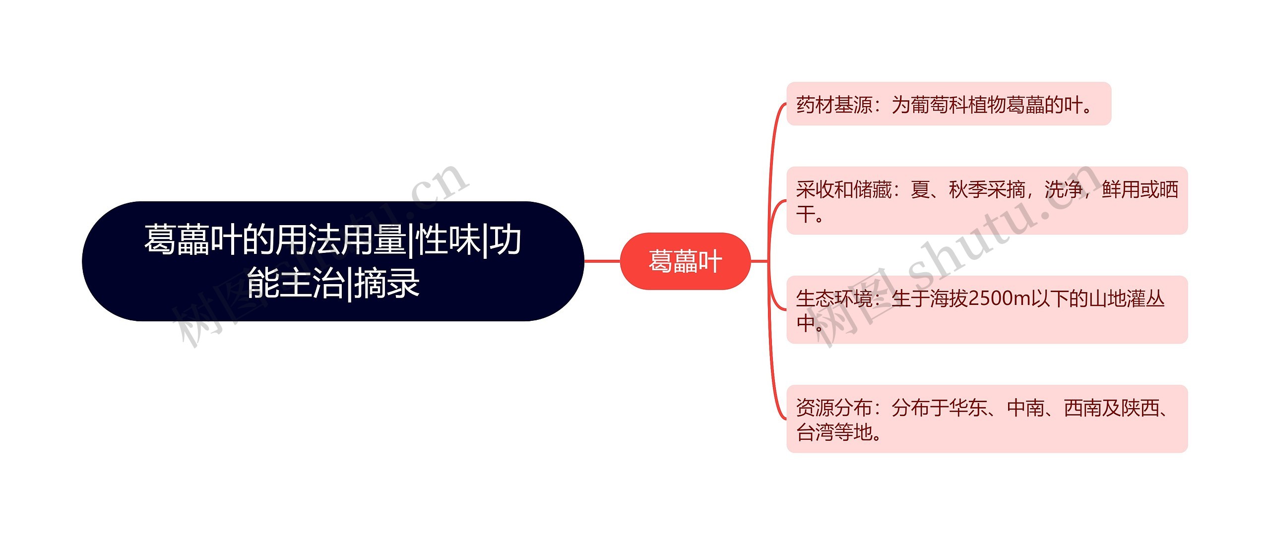 葛藟叶的用法用量|性味|功能主治|摘录思维导图