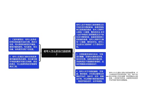 老年人怎么防治口腔疾病？