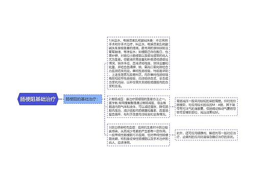 肠梗阻基础治疗