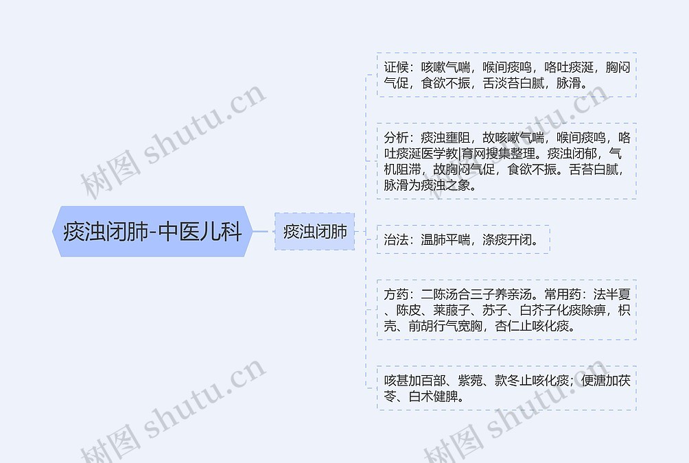 痰浊闭肺-中医儿科思维导图_编号p6861107-TreeMind树图