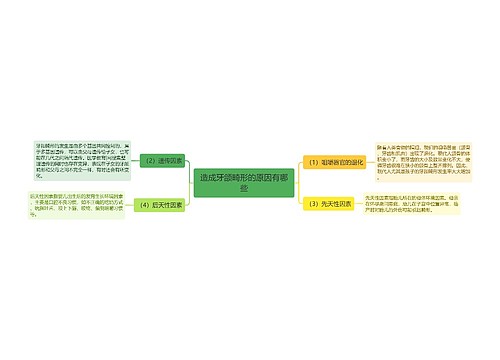 造成牙颌畸形的原因有哪些