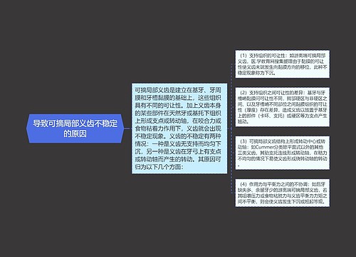 导致可摘局部义齿不稳定的原因