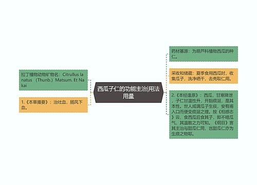 西瓜子仁的功能主治|用法用量