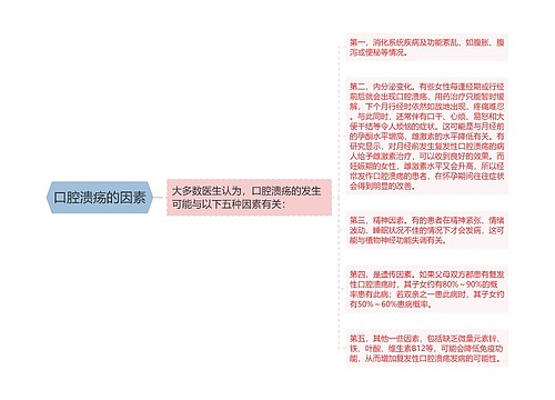 口腔溃疡的因素