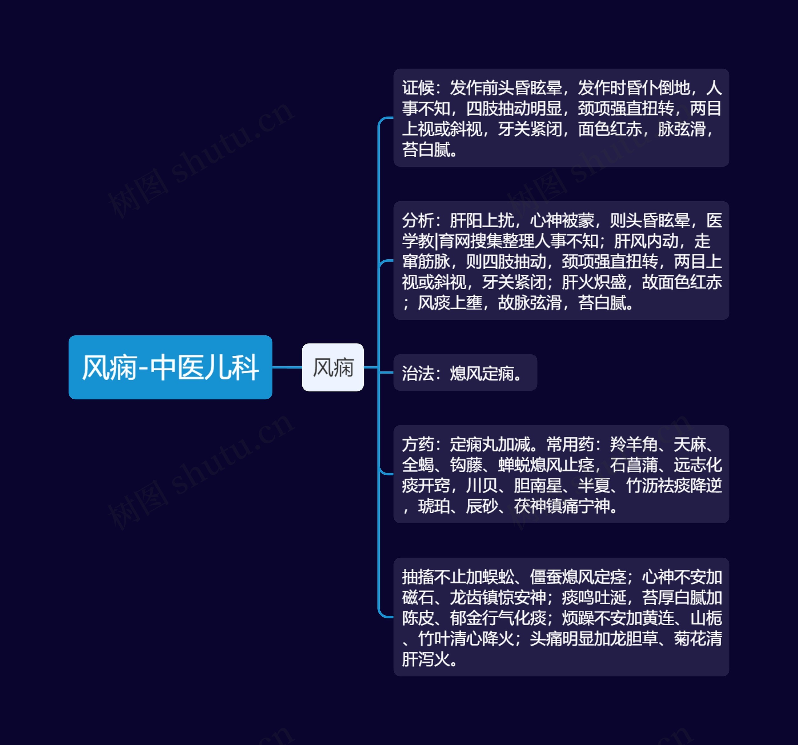 风痫-中医儿科思维导图