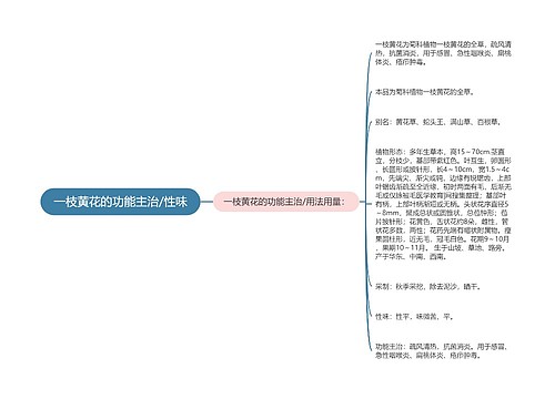 一枝黄花的功能主治/性味