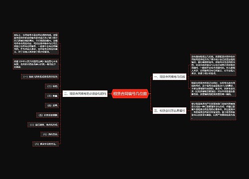 租赁合同编号几位数