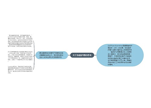 关于急救护理的思考