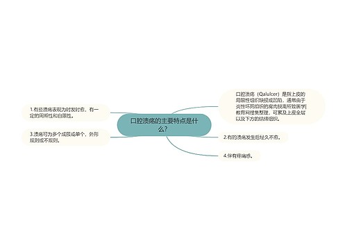 口腔溃疡的主要特点是什么？