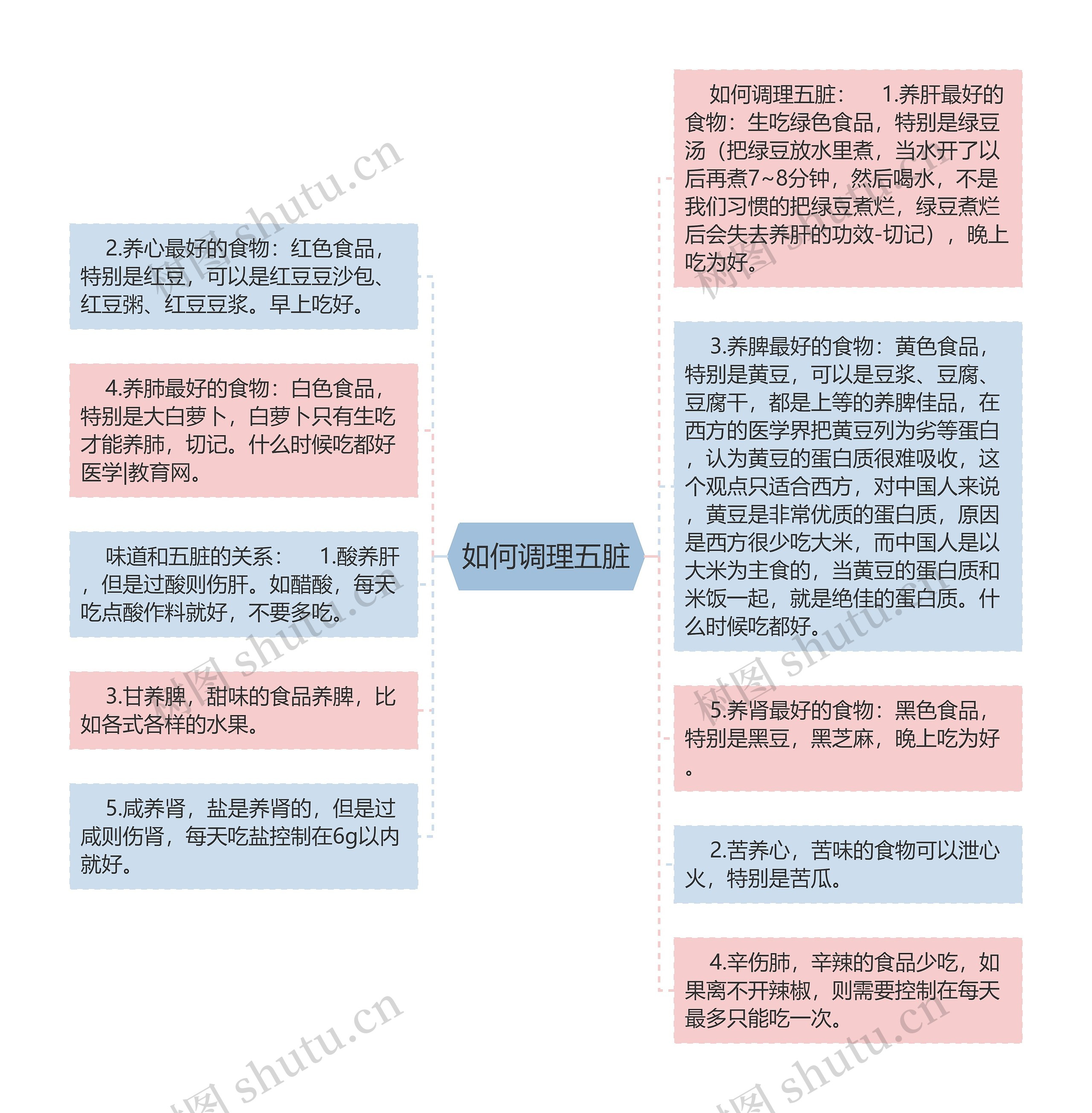 如何调理五脏思维导图