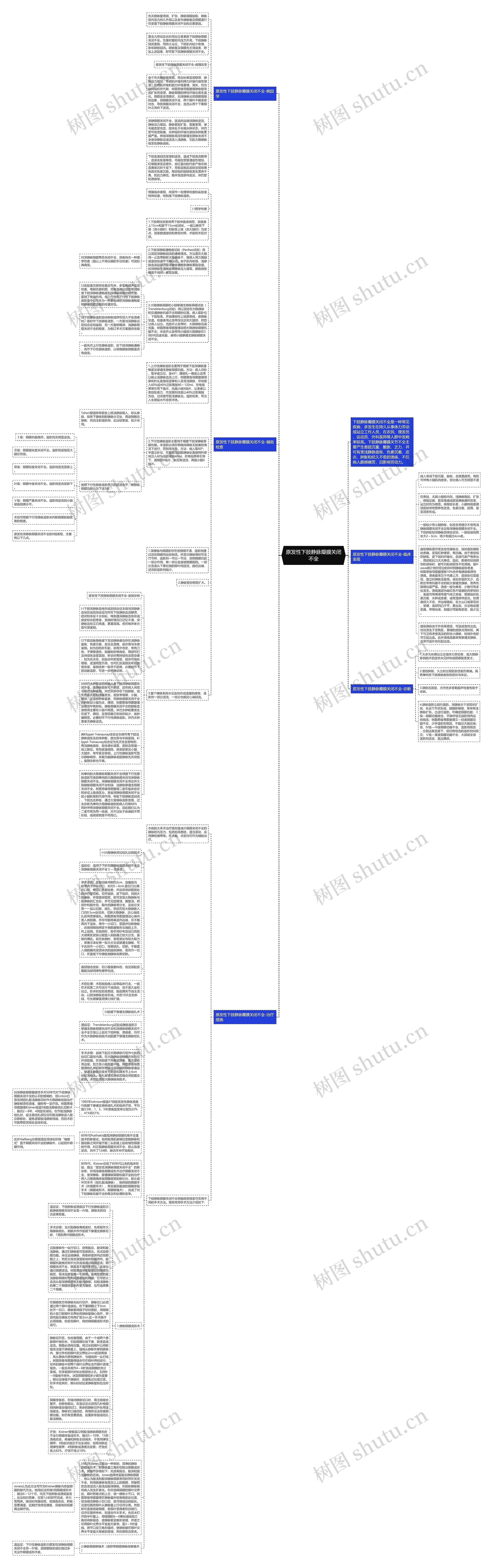 原发性下肢静脉瓣膜关闭不全思维导图
