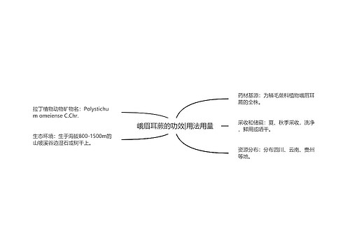 峨眉耳蕨的功效|用法用量