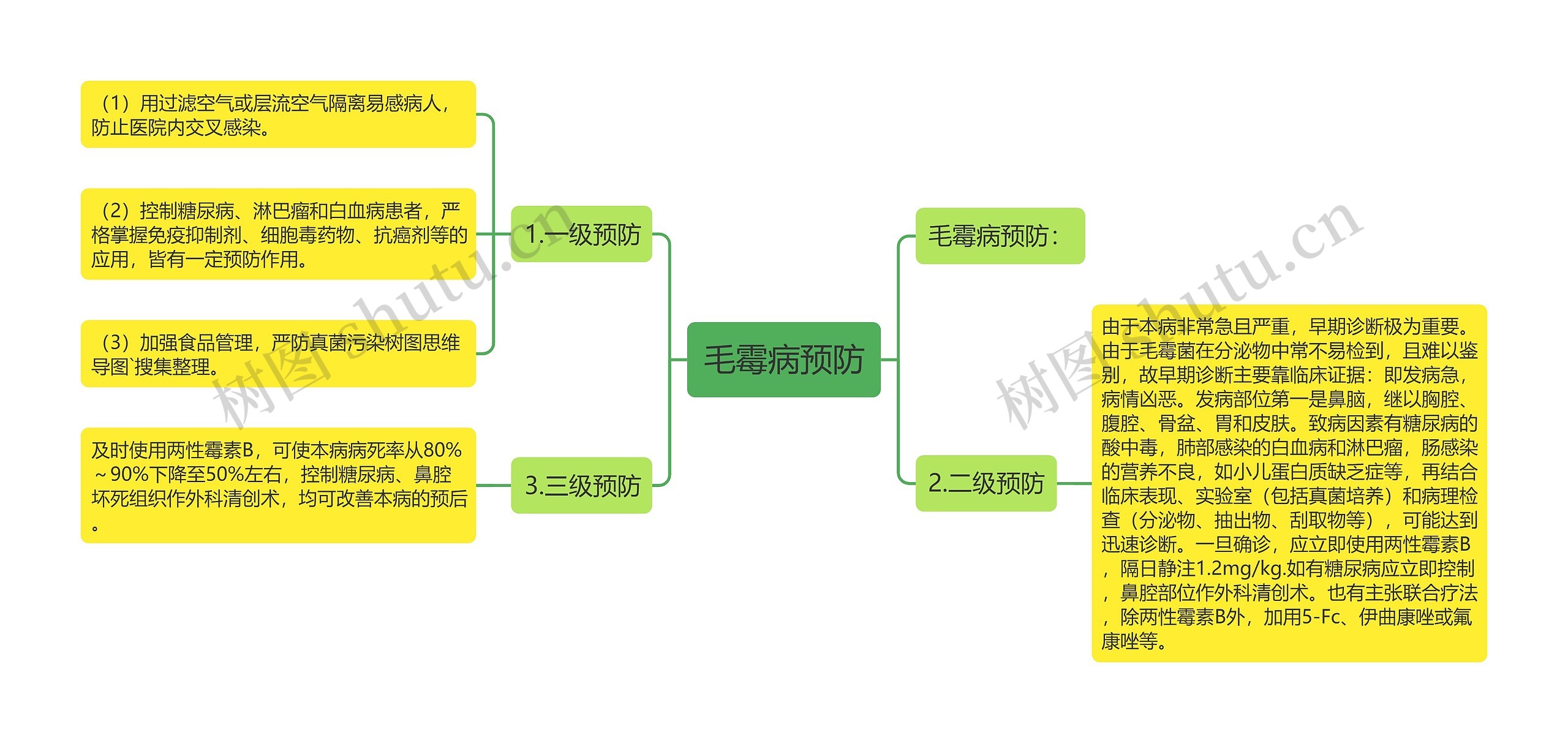 毛霉病预防思维导图