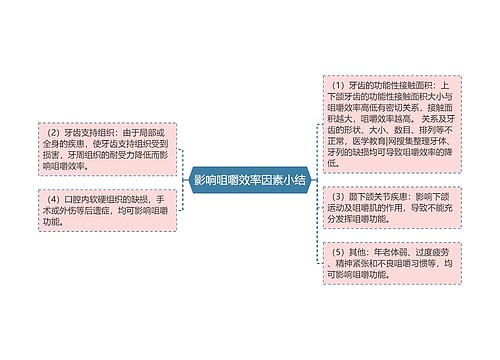 影响咀嚼效率因素小结