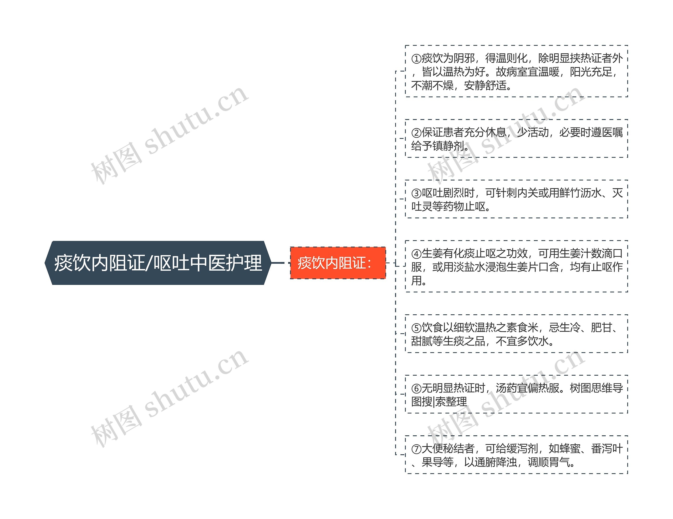 痰饮内阻证/呕吐中医护理思维导图