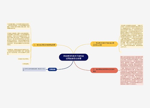 民法典585条关于违约金过高应该怎么处理