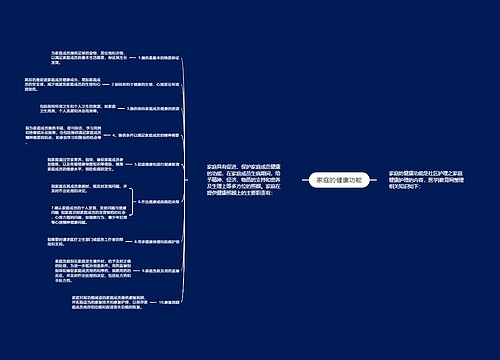 家庭的健康功能