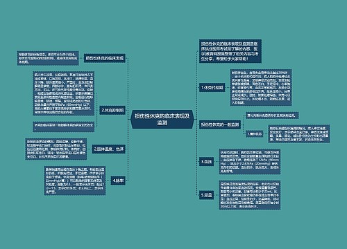 损伤性休克的临床表现及监测