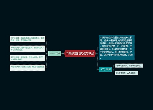 个案护理的优点与缺点