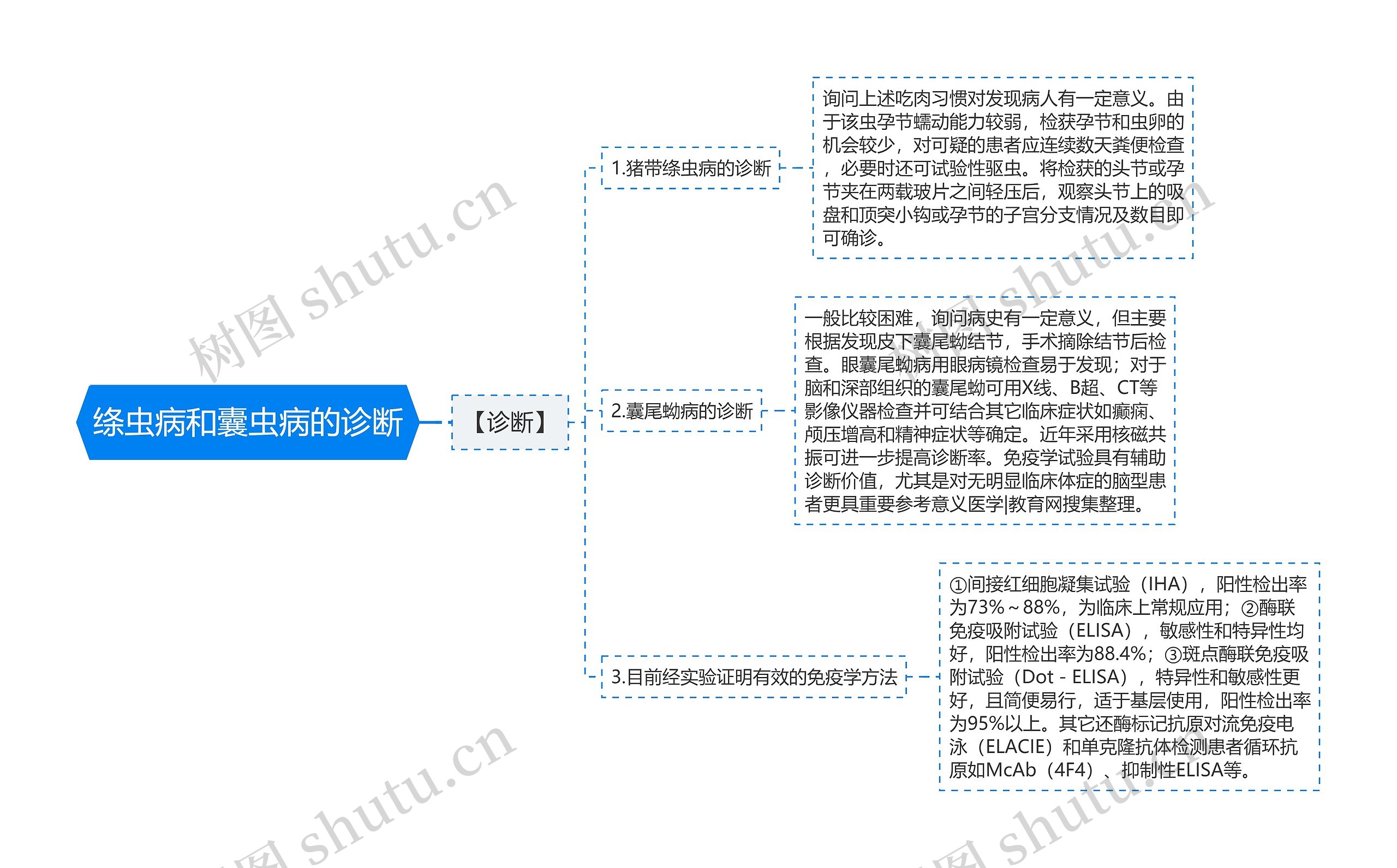 绦虫病和囊虫病的诊断思维导图