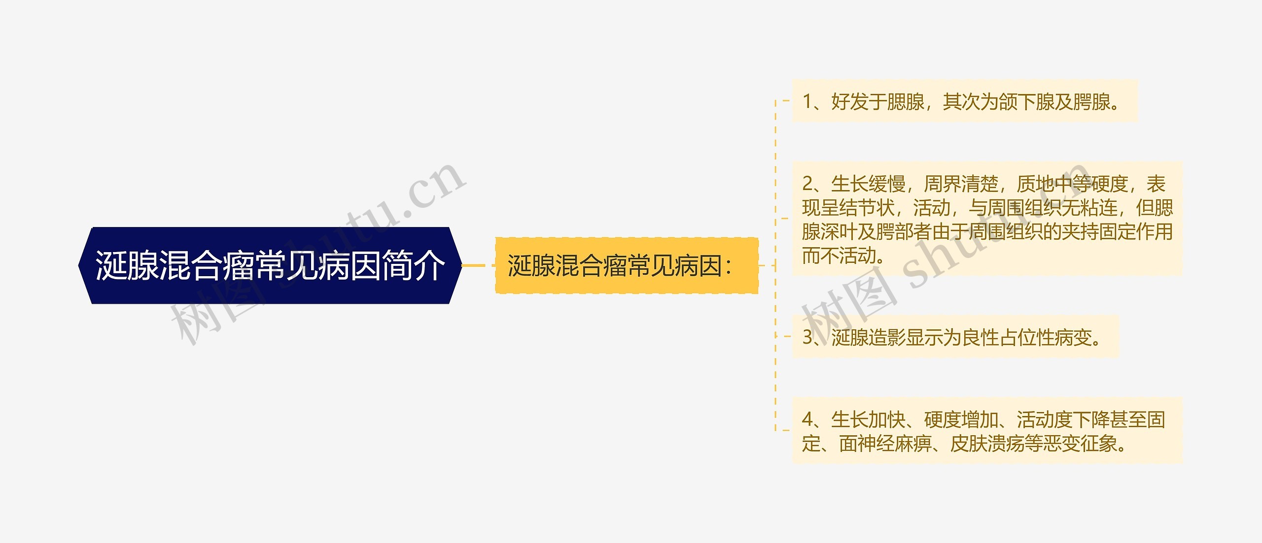 涎腺混合瘤常见病因简介思维导图