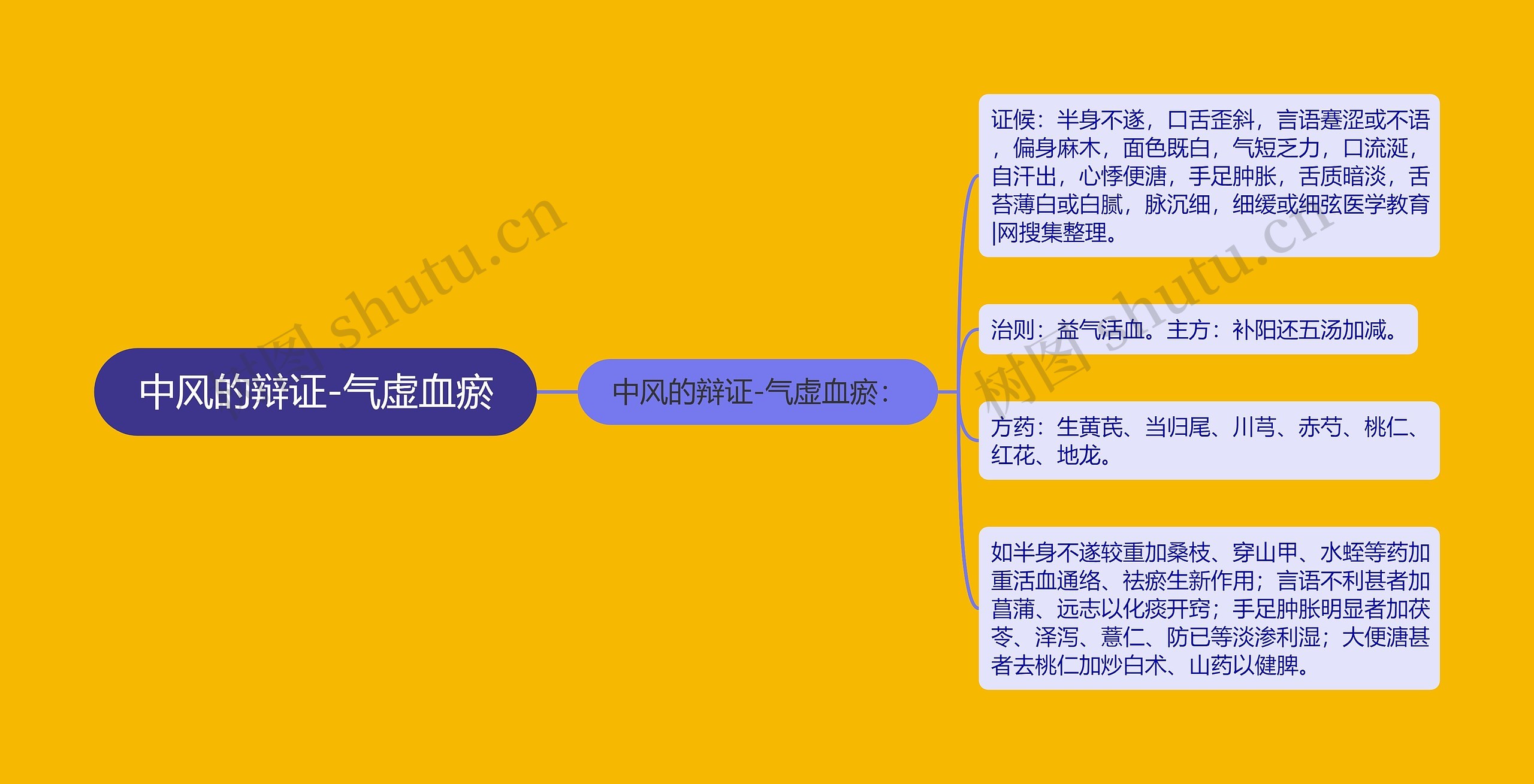 中风的辩证-气虚血瘀思维导图